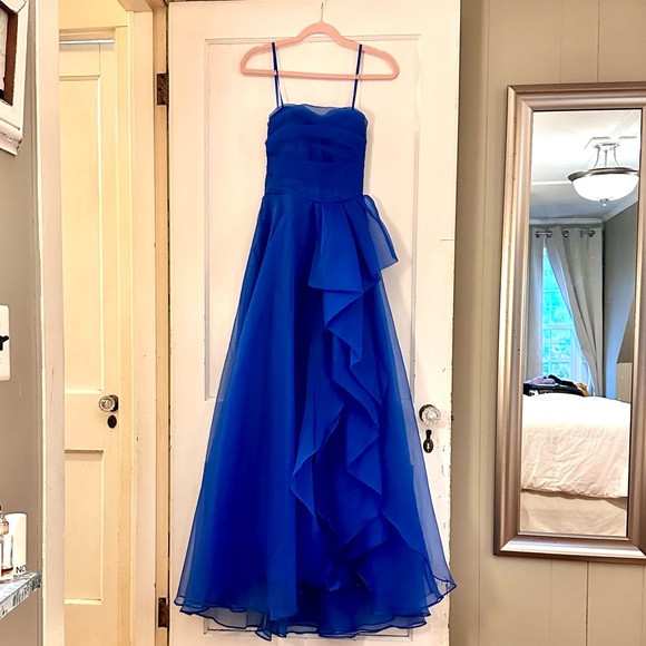 Elegant Asymmetric Drape Strapless Ball Gown - Picture 1 of 7